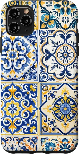 Miniatura 12 de iPhone 13 Patrón de azulejos mediterráneos sicilianos con estuche estético Maiólica