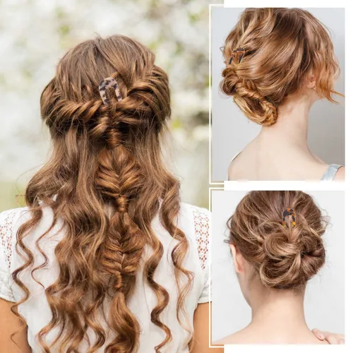 Miniatura 5 de Horquillas francesas para el cabello con forma de U, horquillas para cabello fino y grueso, pinzas clásicas de acetato de celulosa de 5.1 pulgadas