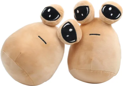 BULINGNA Lindo peluche de Pou de dibujos animados, juguete de peluche de Alien Pou, regalo de cumpleaños para niños y adultos (2 unidades, 8.66