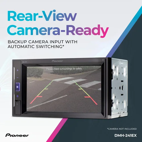 Miniatura 5 de Pioneer DMH-241EX 6.2" Pantalla táctil resistiva, Doble Din – Bluetooth, Cámara de respaldo, Radio AM/FM, USB, Reproducción FLAC, Chasis corto, EQ