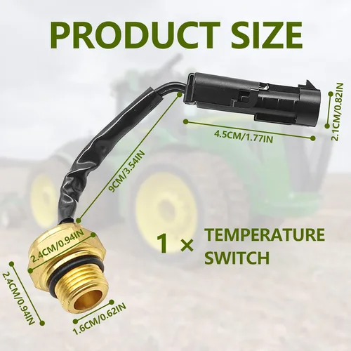 Miniatura 3 de Interruptor de sensor de temperatura del refrigerante compatible con John Deere 5000 6000 7000 Series Tractor para minicargadora combinada