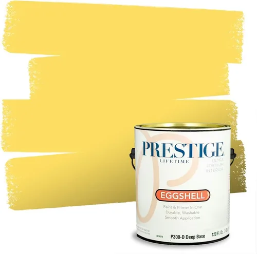 Miniatura 23 de PRESTIGE Pinturas Pintura Exterior e Imprimación En Uno, 1 Galón, Satinado, Pareja Comparable de Benjamin Moore* Amarillo* 320BM-PCM