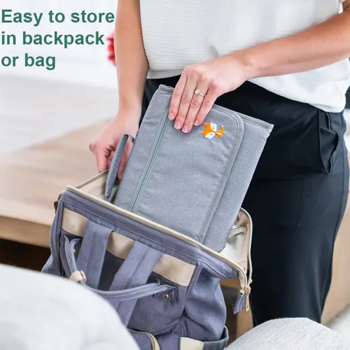 Miniatura 6 de Lil Fox Cambiador de pañales portátil - Cambiador de pañales de una mano para bolso de pañales o mesa de cambio. Regalos unisex para baby shower