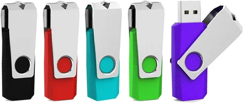 Aiibe Unidad flash 3.0 de 64 GB, paquete de 5 unidades USB 3.0 de 64 GB, unidades USB 3.0 de 64 GB, unidades flash de 64 GB (64G, 5 colores 5