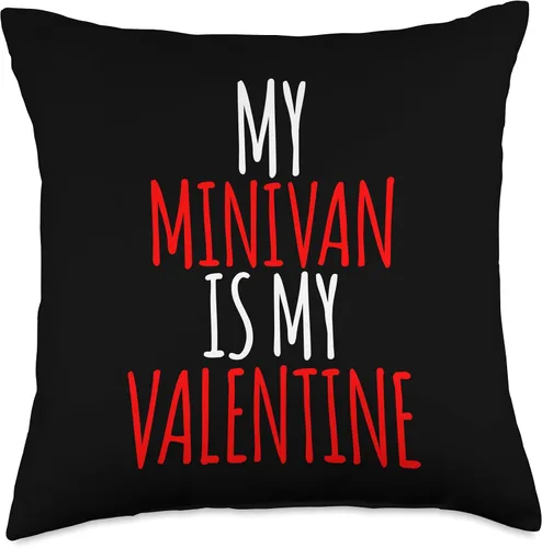Miniatura 4 de My Minivan Is My Valentine funny valentines day Throw Pillow