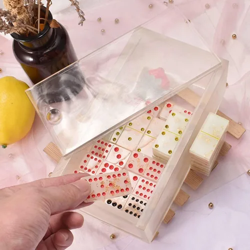 Miniatura 6 de appuivbt Molde de caja rectangular de resina,Caja de almacenamiento de ajedrez Molde de resina epoxi,Contenedor de almacenamiento grande de silicona