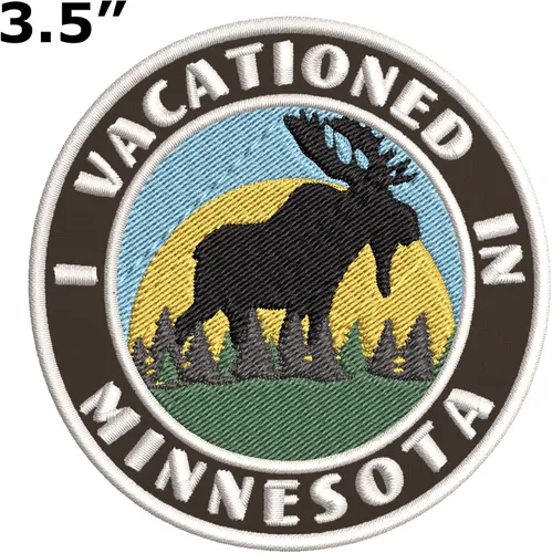 Miniatura 2 de I Vacationed in Minnesota - Parches decorativos bordados de 3.5 pulgadas, para planchar o coser, recuerdos de vacaciones, viajes, aventura, tema