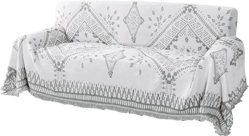 Miniatura 8 de H.VERSAILTEX Fundas de Sofá de Algodón Funda de Sofá Funda Protectora de Sofá para la Mayoría de Sofás de Diferentes Formas, Presenta Jacquard