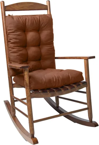 Miniatura 16 de Cojines para silla mecedora para interiores y exteriores, paquete de 1, cojines para sillas de patio, cojines de asiento de respaldo alto para Negro