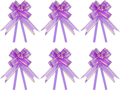 Miniatura 9 de PATIKIL Lazos de regalo, 100 unidades, canastas de regalo, lazos de envoltura de regalo, hilo dorado, lazos de regalo de Navidad a granel