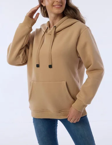 Miniatura 4 de Sudadera con capucha de invierno para mujer con forro polar cálido