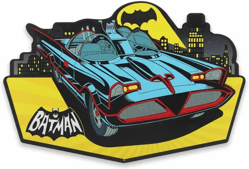 Miniatura 10 de DC Comics Batman Pop Art - Letrero redondo de metal, arte de pared retro de Batman para cueva de hombre, habitación de adolescentes o sala de cine