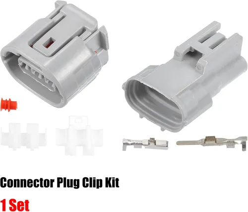 Miniatura 5 de X AUTOHAUX 1 Unidades 3 Pin TS Alternador Conector Adaptador Macho y Hembra Plug Clip Kit Reemplazo Para Toyota