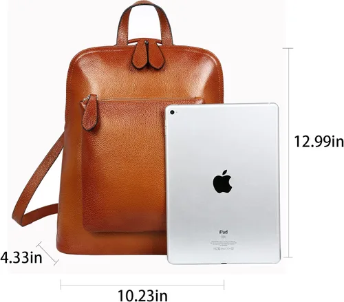 Miniatura 4 de Heshe Mochila de piel vintage casual para mujer para damas y niñas