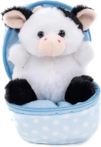 Miniatura 8 de Plushland - Muñeco de peluche (6 pulgadas), diseño de animal de peluche dentro de un huevo con cremallera; regalo ideal para niños y niñas