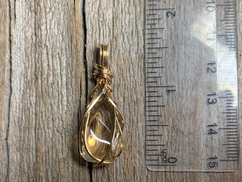 Miniatura 42 de 66 necklace pendant gemstones choose from moldavite, citrine, or herkimer diamond