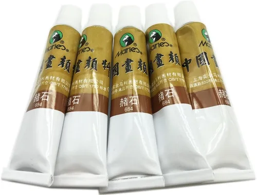 Miniatura 3 de Easyou Dibujo de acuarela de tubos de color de pintura china de gran tamaño de Marie's 0.4 fl oz* 5pcs No. 302 Scarlet