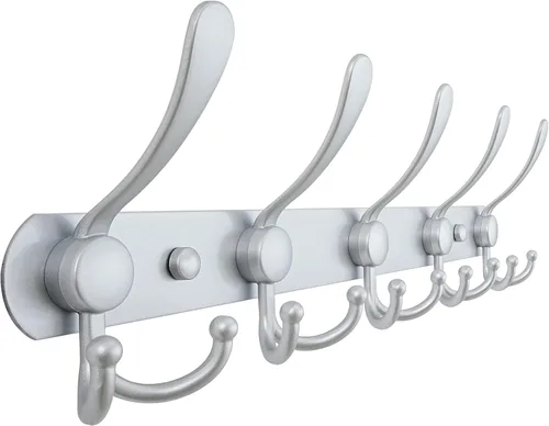 Miniatura 68 de Dseap - Perchero para pared, 5 ganchos triples, resistente, acero inoxidable, riel de gancho de metal para abrigos, sombreros, toallas, bolsos