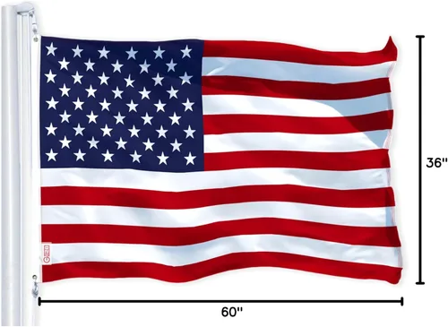 Miniatura 9 de Banderas colombianas de Estados Unidos y Colombia 3x5 FT Combo Impreso Poliéster 150D por G128 Estados Unidos + Colombia