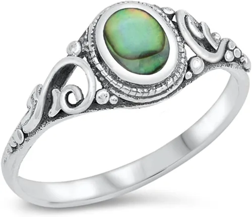 Miniatura 6 de Anillo de plata esterlina, elija su color Turquesa simulada
