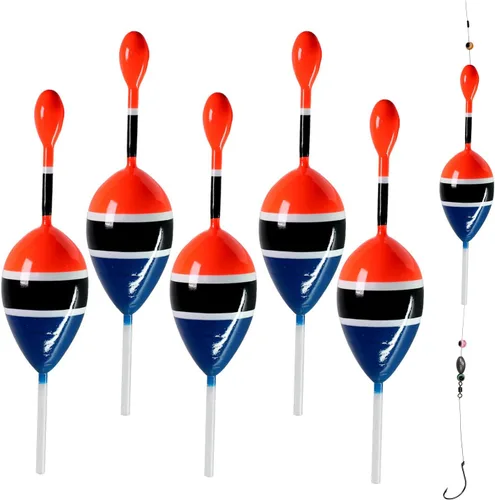 THKFISH Flotadores de pesca Bobbers Slide Floats Balsa Fishing Bobber Slip Bobbers para Crappie Panfish Trucha Bass (1/2 oz 2 x 5.28 pulgadas) (1/6