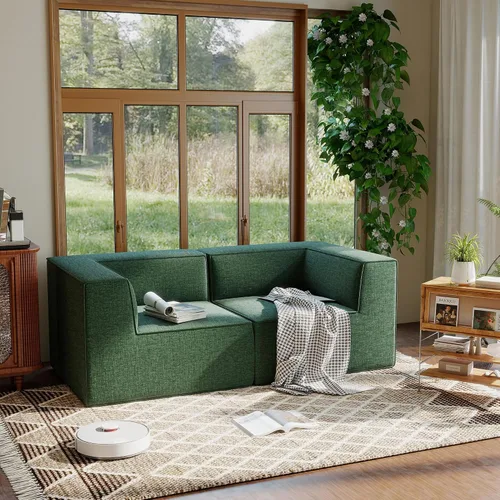 Miniatura 26 de Sofá Seccional Comprimido de 106" Sofás Modulares en Forma de L con Chaise, Espuma de Alta Densidad Sin Ensamblaje Requerido, 4 Piezas