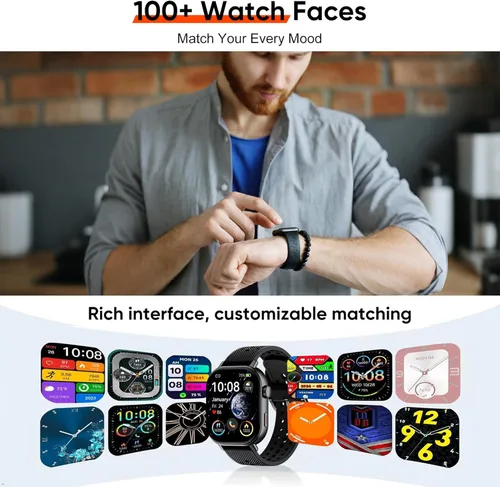 Miniatura 8 de AMOLED - Reloj inteligente con GPS para correr, 164.0 ft, impermeable, rastrea los pasos del sueño, frecuencia cardíaca, oxígeno, batería de larga