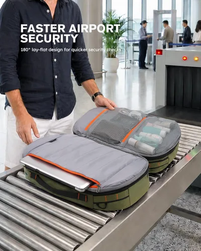 Miniatura 6 de Tolaccea Mochila de viaje para laptop para hombres y mujeres, mochila de transporte expandible de 40L-50L con compartimento húmedo y seco, mochila