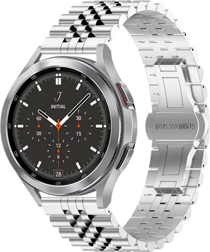 Miniatura 8 de Wolait Compatible con Galaxy Watch 6 Classic Band 1.850 in 1.693 in, correa de repuesto de metal de acero inoxidable para Samsung Galaxy Watch Negro