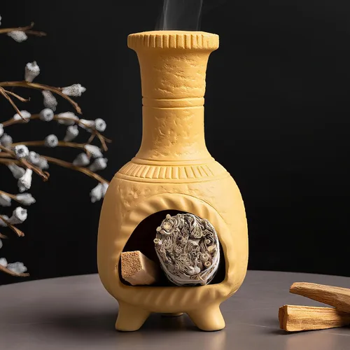 Miniatura 8 de MOUGIGI Soporte de Palo Santo Hecho a Mano y Quemador de Conos de Incienso - Elegante Accesorio para Limpias de Salvia con Capacidad para Rituales