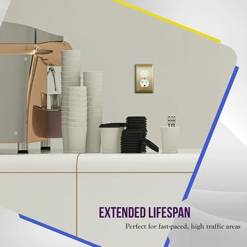 Miniatura 7 de ENERLITES Placa de pared de metal para tomacorriente receptáculo dúplex, cubierta de salida de acero inoxidable, resistente a la corrosión