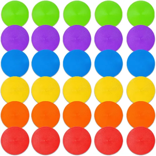Miniatura 15 de Marcadores de punto de polietileno de 9 pulgadas, de goma antideslizante, marcadores de entrenamiento de agilidad, puntos de piso, conos de campo