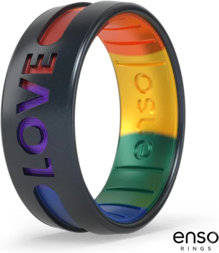 Miniatura 2 de Enso Rings Pride Collection - Anillo de silicona LGBTQ+ - Diseño grabado - cómodo, transpirable y seguro