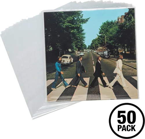 Miniatura 2 de Samsill Paquete de 50 fundas de vinilo para discos de vinilo, fundas de vinilo exteriores transparentes para tu colección de discos, 12.75 x 12.75