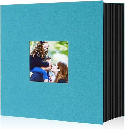 Miniatura 45 de Ywlake Álbum de fotos de 4 x 6 pulgadas, 50 bolsillos, paquete de 2 unidades, mini capacidad de lino de pequeña capacidad, cada paquete tiene