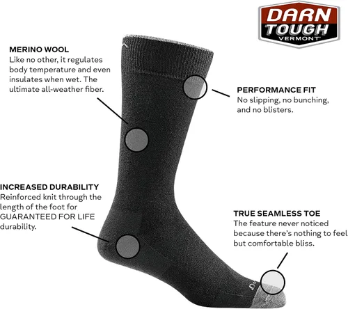 Miniatura 3 de Darn Tough Solid Crew - Calcetines ligeros para hombre