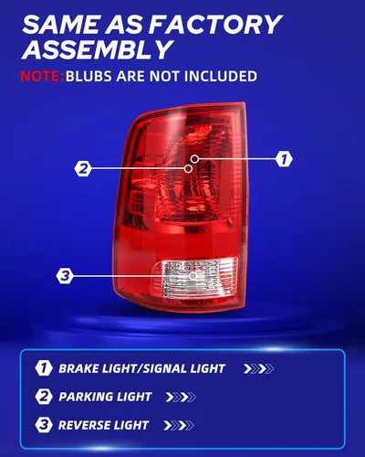 Miniatura 7 de AUTOONE Actualizado para Dodge RAM Ensamble de Luces Traseras, Ensamble de Faro Trasero Compatible con 2009-2018 Dodge RAM Pickup Trasero Original