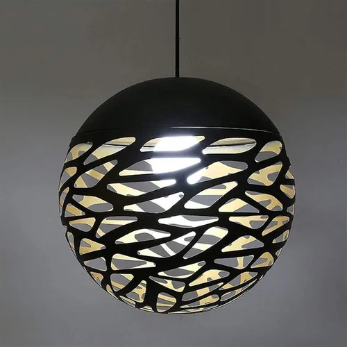 Miniatura 5 de Adjustable Height Chandelier Light Fixture - Elegant Black Iron & Glass Design for Living Room, Kitchen Island, Cafe, and Bar(20cm)