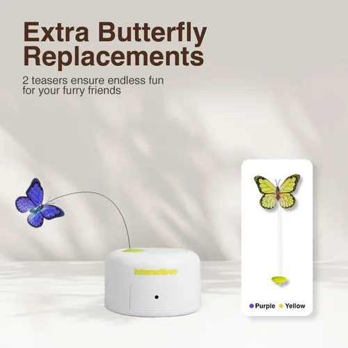 Miniatura 8 de ALL FOR PAWS 6-Pack Butterfly Refills for Interactive Cat Toy, Replacement Butterflies for Automatic Cat Spinner Toy, Durable Self-Play Butterfly