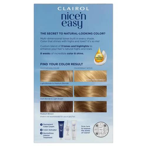 Miniatura 2 de Clairol Nice'n Easy Tinte Permanente para el Cabello, 11 Rubio Ultra Claro, Paquete de 3