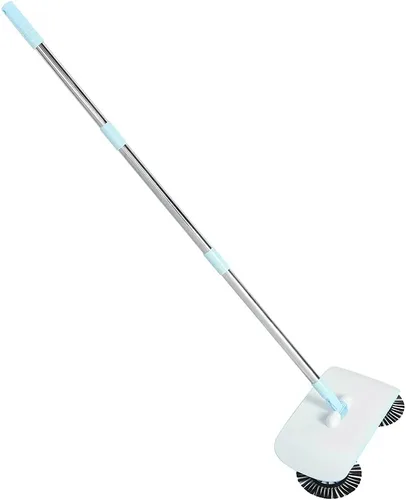 Miniatura 10 de TOPINCN Hogar perezoso automático mano empujar barredora escoba barredora máquina trapeador escoba recogedor herramientas de piso () Rosado