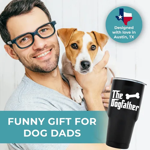 Miniatura 3 de Vaso de perro de 30 onzas, regalos para los amantes de los perros para hombres, perros, papá, tazas de café, regalos de perro para hombres, perro