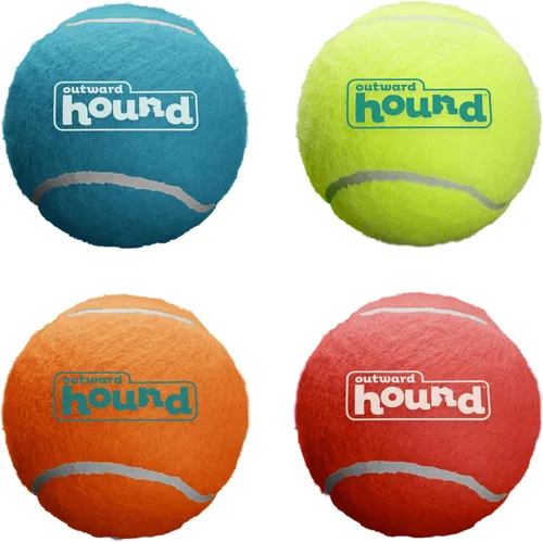 Miniatura 12 de Outward Hound Squeaker Ballz - Pelotas de tenis chirriantes para perros de menos de 50 libras, juguete interactivo para perros para buscar y Bolas