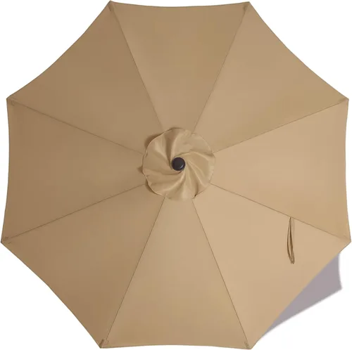 Miniatura 17 de ABCCANOPY - Sombrilla de repuesto para exteriores de 9 pies, apta para patio, con 8 varillas, color caqui