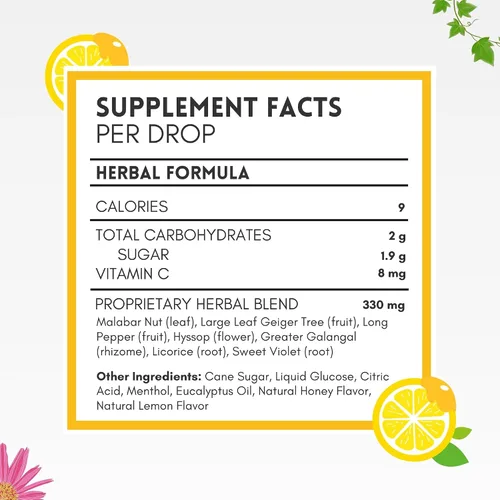 Miniatura 4 de Herbion Naturals Gotas para la tos con sabor natural a miel y limón, suplemento dietético, para adultos y niños mayores de 6 años, 25 gotas