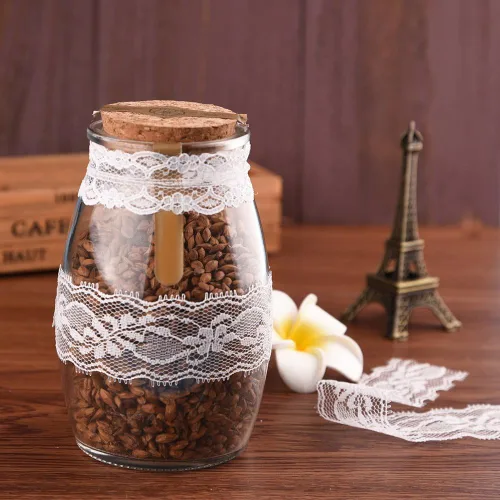 Miniatura 7 de FEPITO Cinta de encaje blanco de 39.6 yardas, 12 rollos de cinta de encaje surtido para coser y decoraciones festoneadas de boda nupcial