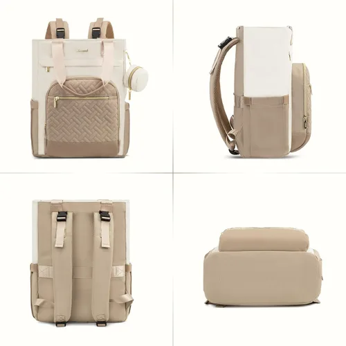 Miniatura 9 de LOVEVOOK Mochila para Pañales, Bolsa de Bebé Portátil de Gran Capacidad con Almohadilla Cambiadora de Pañales Plegable, Bolsas de Pañales para Bebé