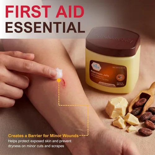 Miniatura 6 de MED PRIDE Manteca de Cacao y Vaselina, 8 onzas – Protector de la piel hidratante para piel seca, manos agrietadas, talones ásperos, labios