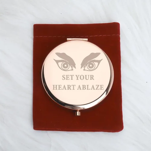 Miniatura 5 de WUSUANED Juego de regalo inspirador de espejo de manga de anime, tu corazón ardiente, regalos inspirados en anime, espejo de maquillaje Rengoku