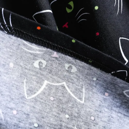 Miniatura 9 de Inadays Camisón de algodón para mujer, ropa de dormir de manga corta, camisón casual con estampado, pijama holgado y cómodo